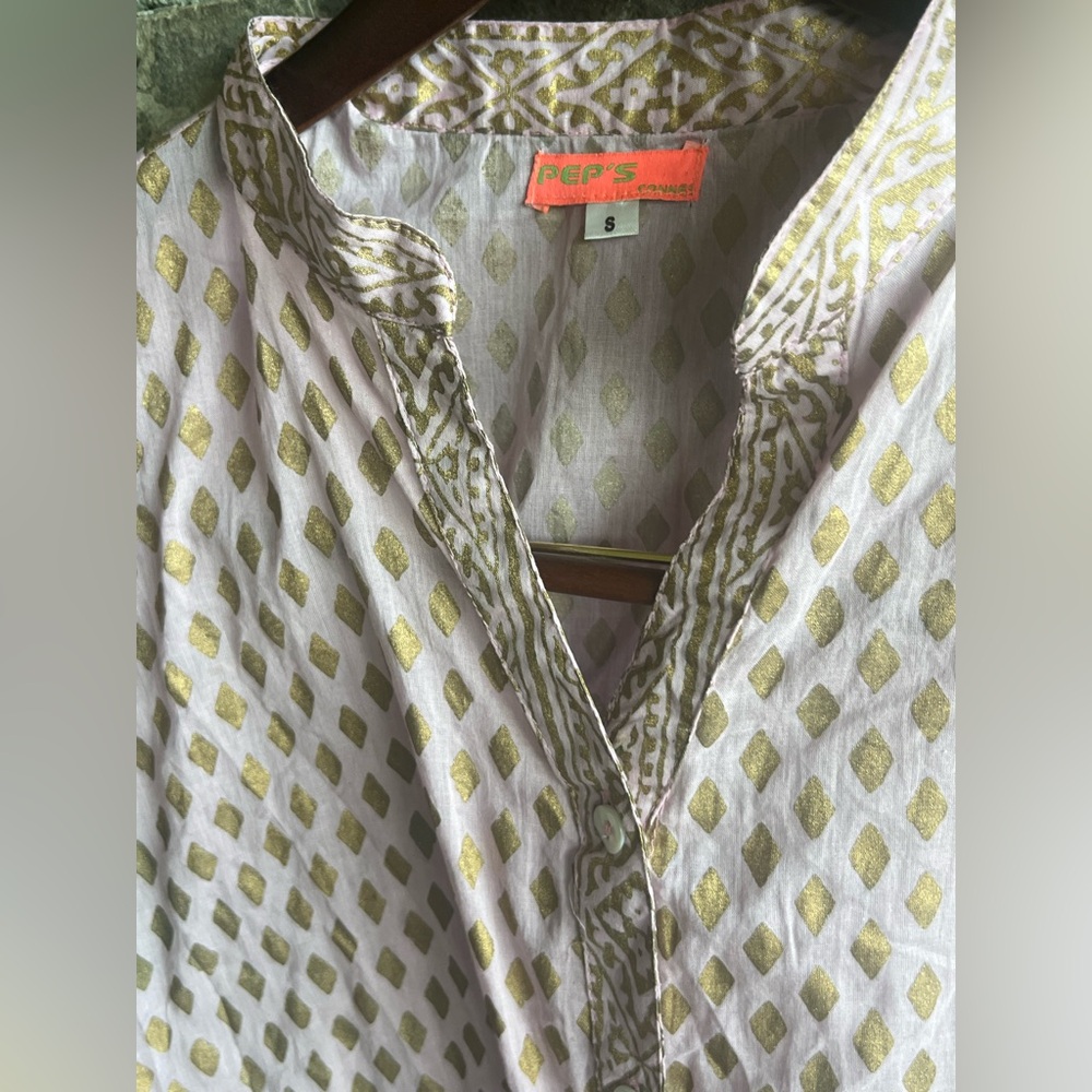 RARE Pep’s Cannes Limited Edition Gold Lamé & Lace Inset Dress - S - Picture 8 of 13
